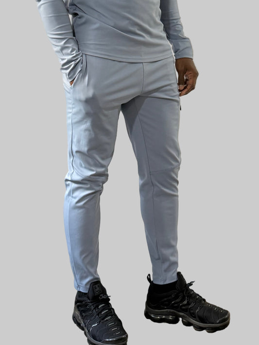 Inherit Noir IN Speedster Joggers in Slate Blue. Flat-lay product detail.