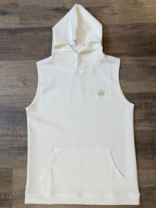 IN Sleeveless Hoodie (Off White)