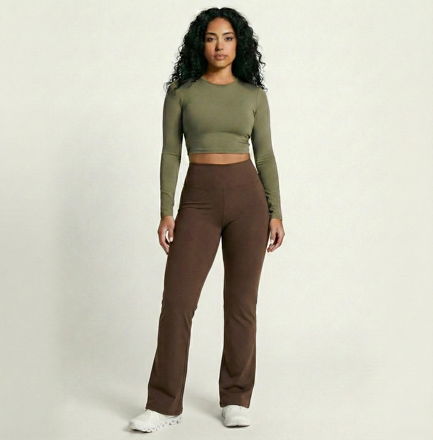 High-Waisted Flare Legging (Espresso)