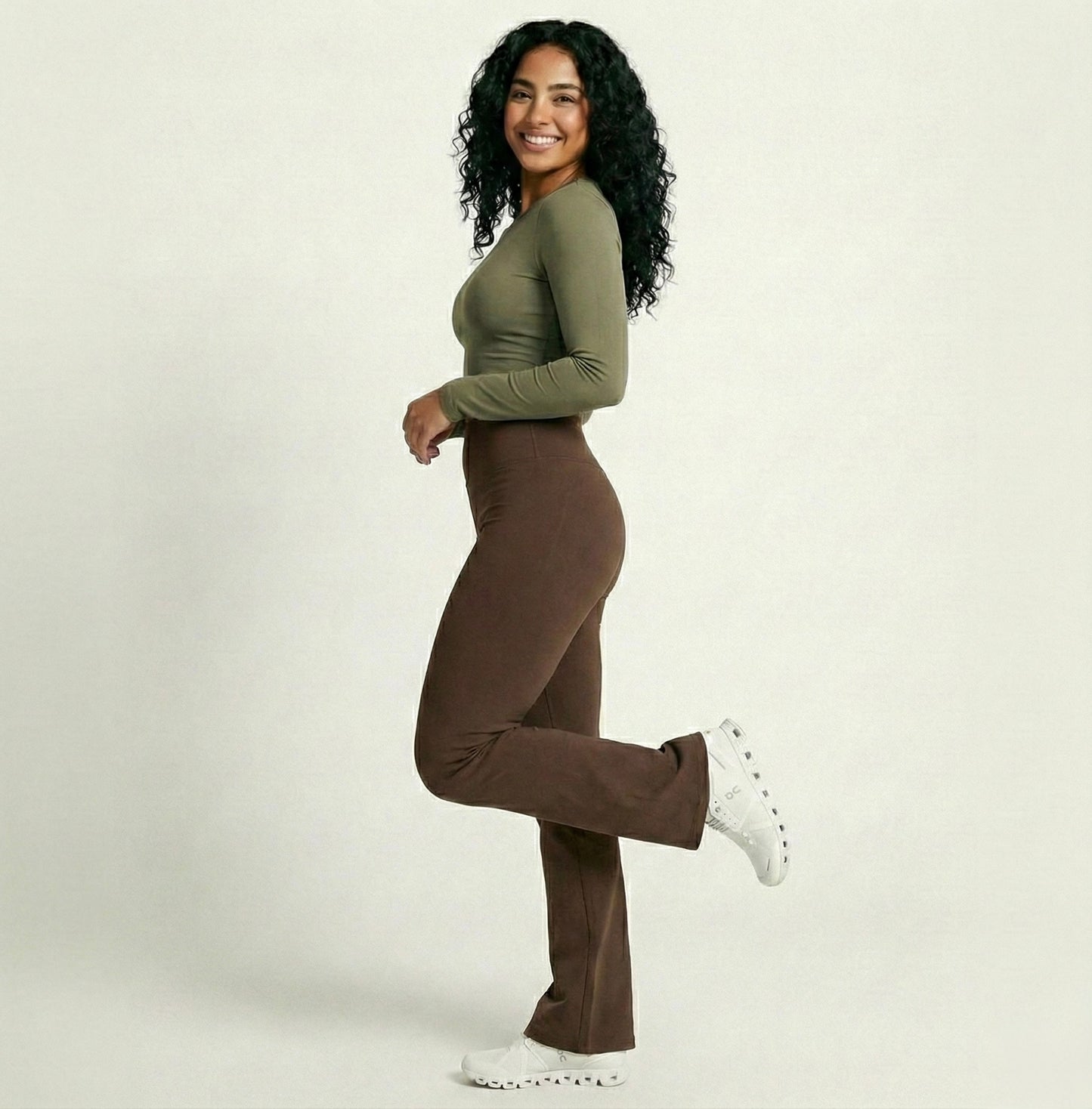 High-Waisted Flare Legging (Espresso)